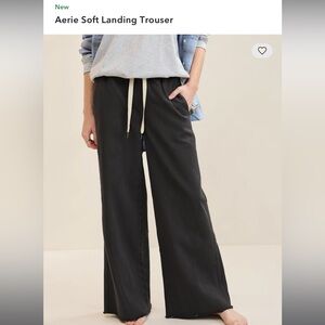 Aerie soft landing trouser smoked gray largeNWT